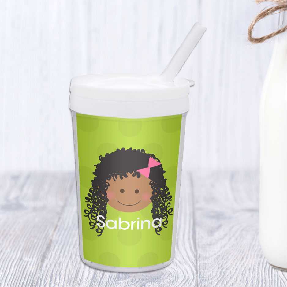 Just Like Me Girl Green Toddler Cup