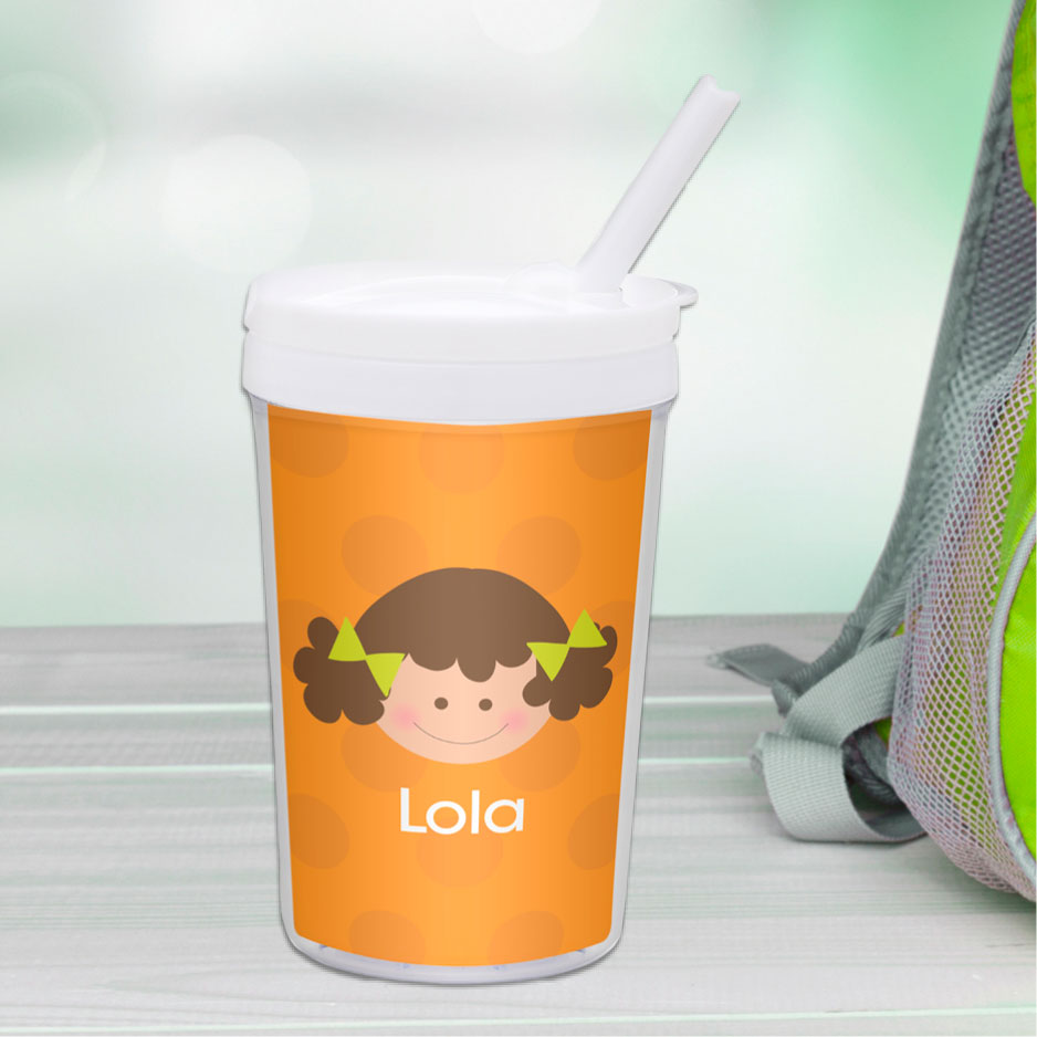 Just Like Me Girl Orange Toddler Cup