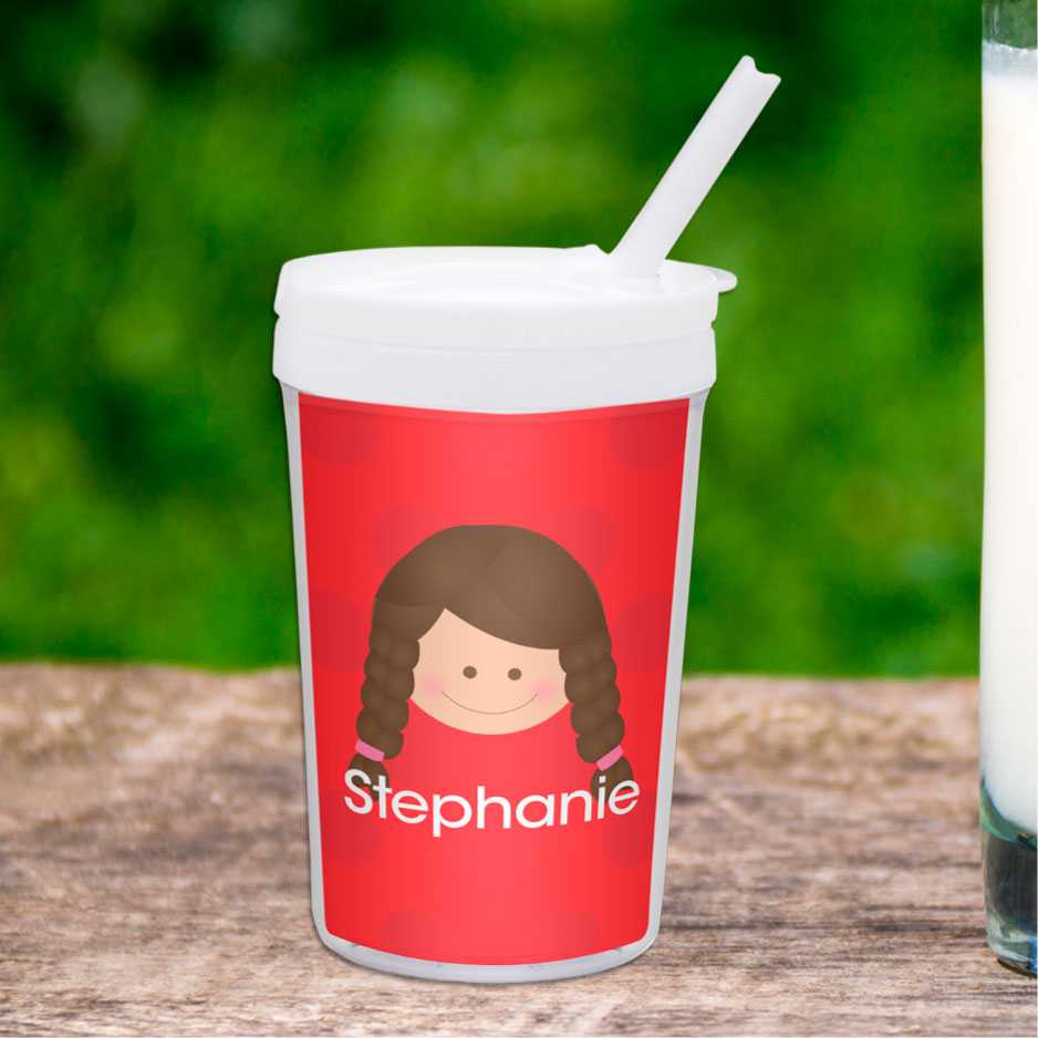 Just Like Me Girl Red Toddler Cup