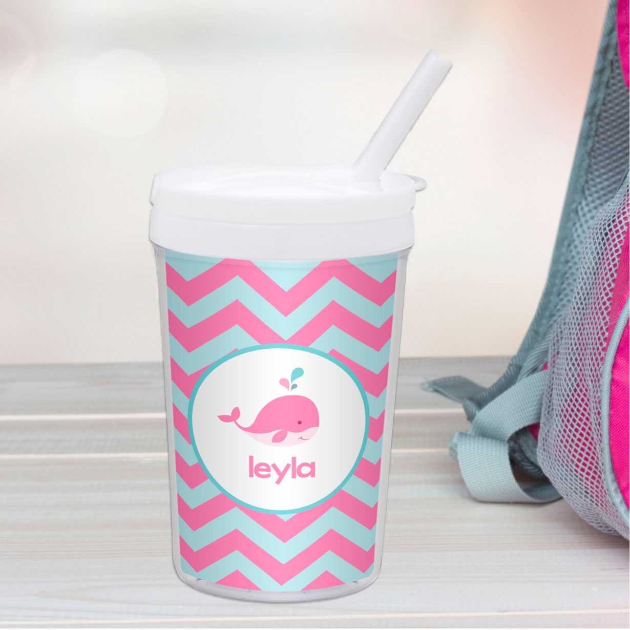 Sweet Pink Whale Toddler Cup