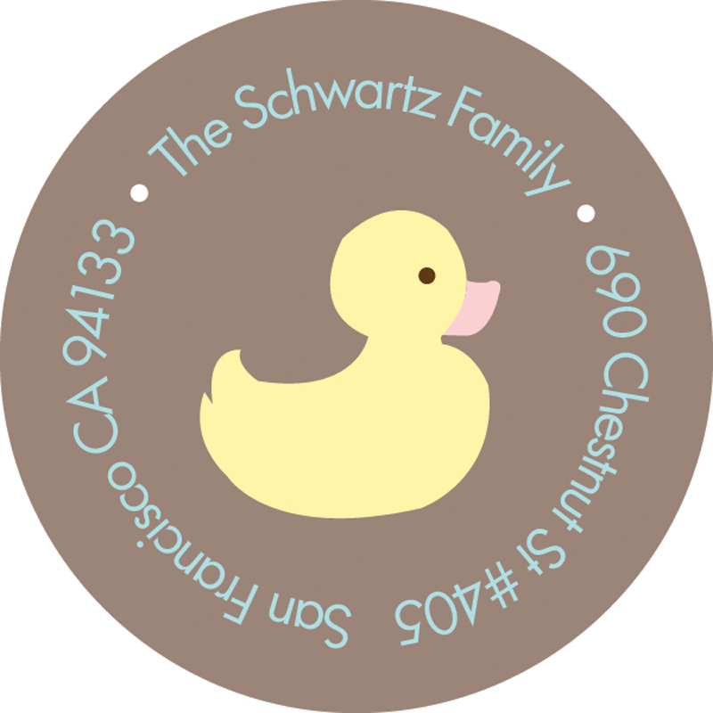 Kids Address Labels Little Duckie
