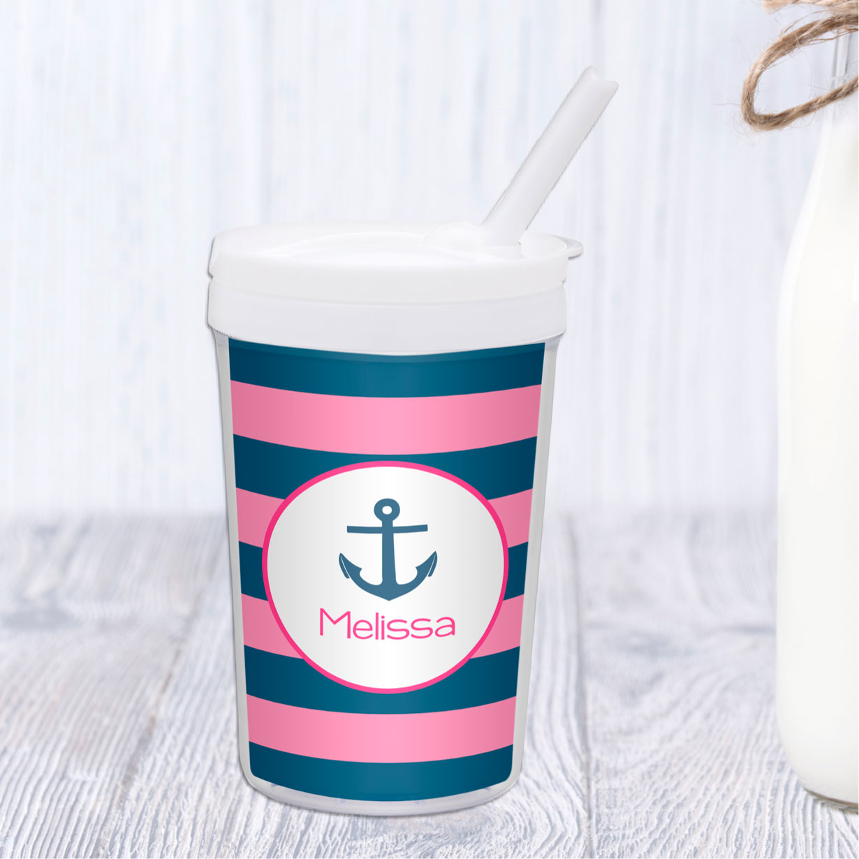 Let's Sail Pink Toddler Cup