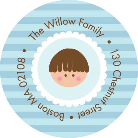 Cute Address Labels Baby Portrait