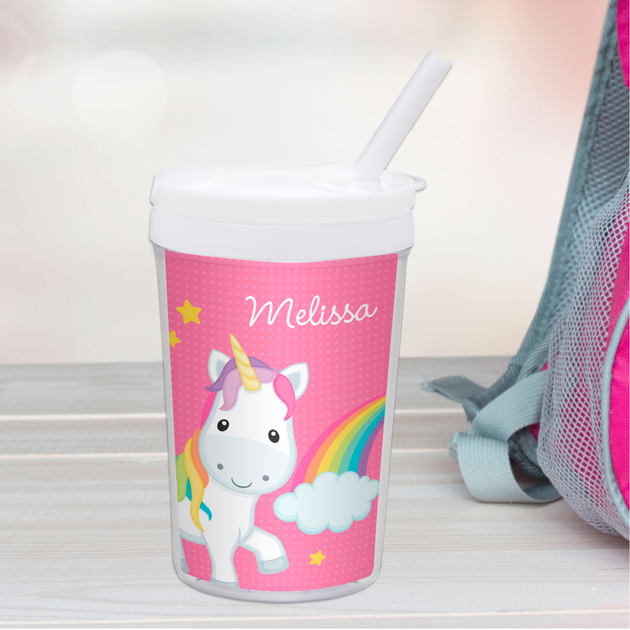 Rainbow Unicorn Toddler Cup