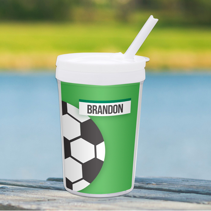 Soccer Fan Green Toddler Cup