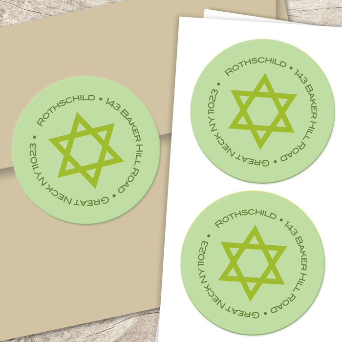 Stars of david blue label