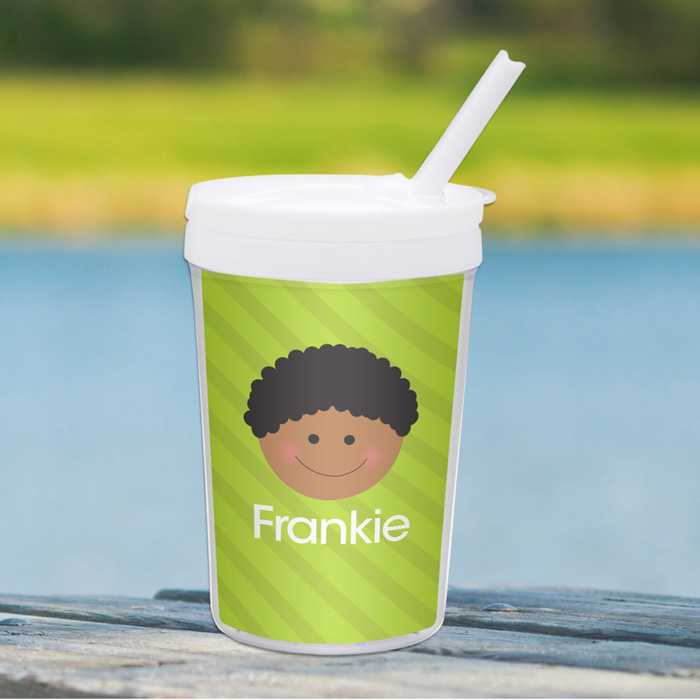 Just Like Me Boy Green Toddler Cup