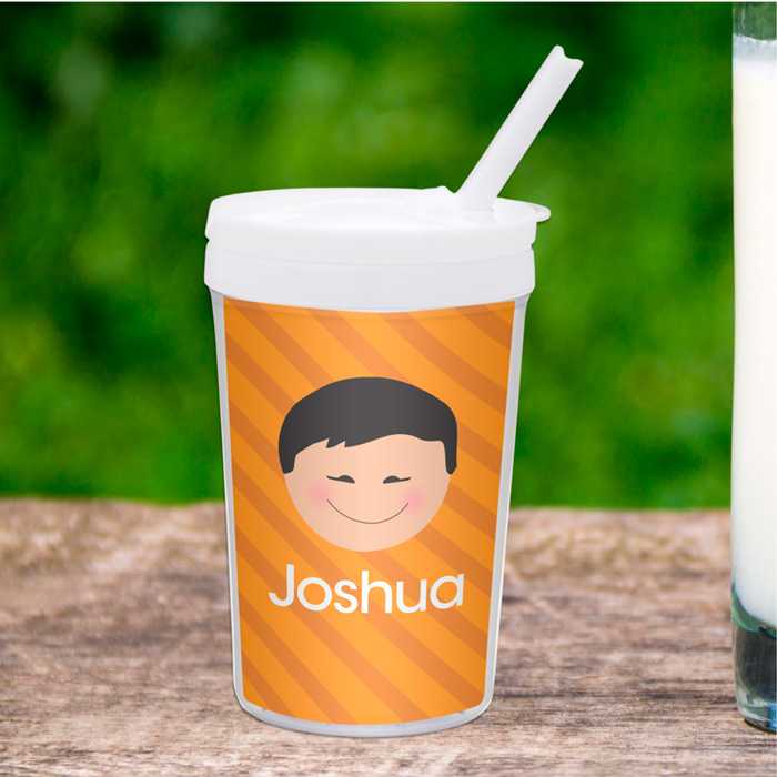 Just Like Me Boy Orange Toddler Cup