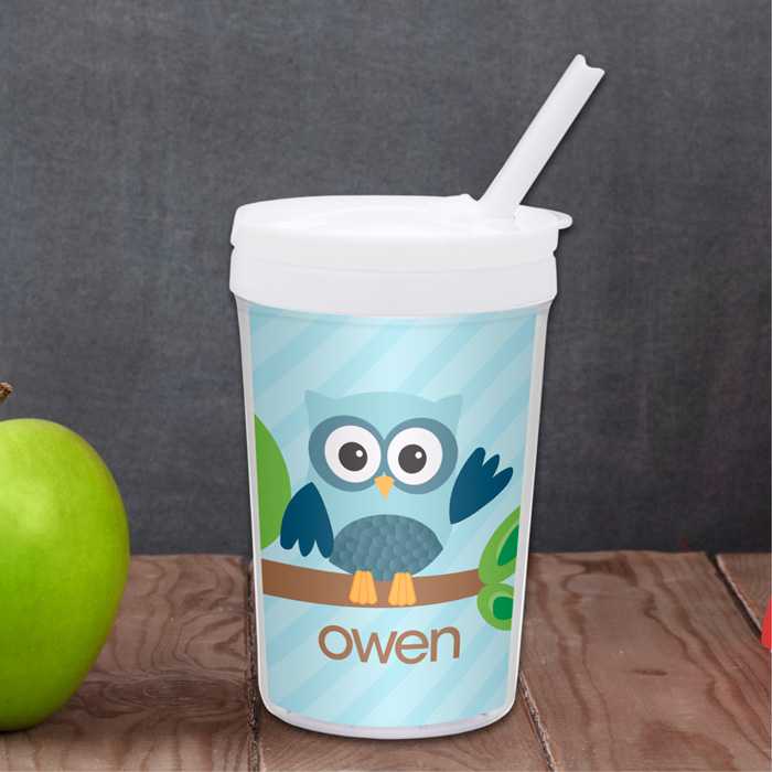 Owl Be Yours Blue Toddler Cup