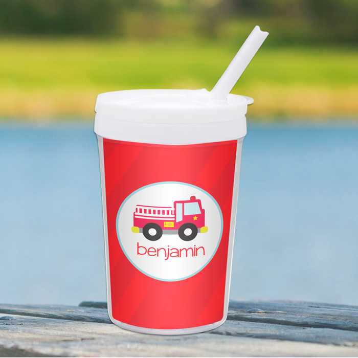 Cute Little Fire Truck Toddler Cup
