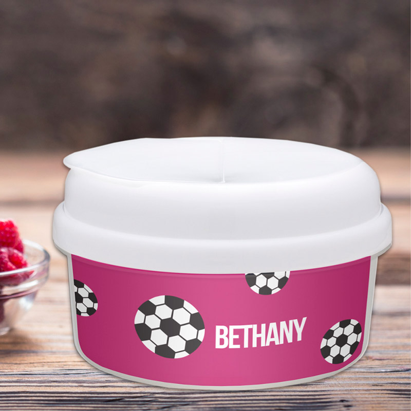 Girl Soccer Fan Purple Snack Bowl