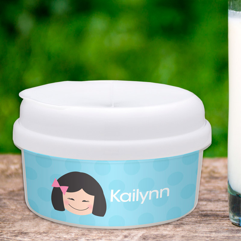 Just Like Me Girl Light Blue Kids Snack Bowl