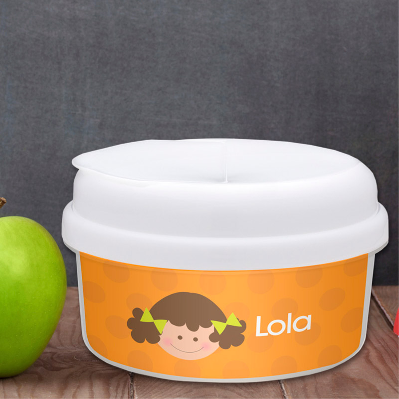 Just Like Me Girl Orange Kids Snack Bowl