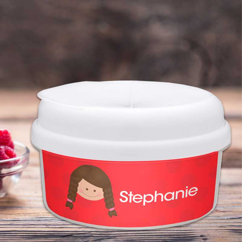 Just Like Me Girl Red Kids Snack Bowl