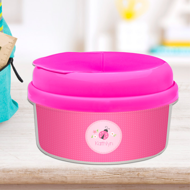 Sweet Pink Lady Bug Snack Bowl