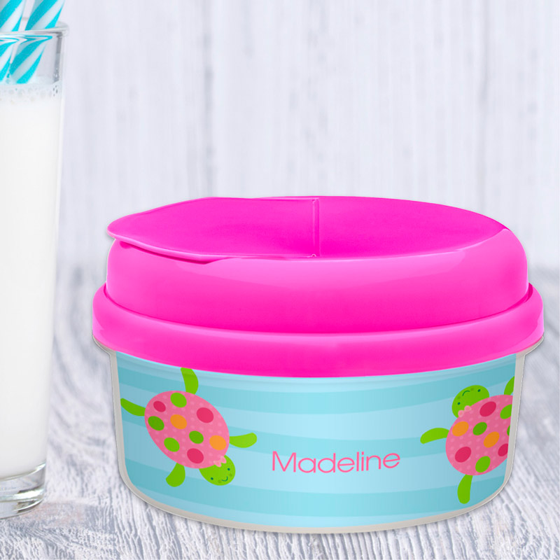 Swimming Pink Turtle Snack Bowl
