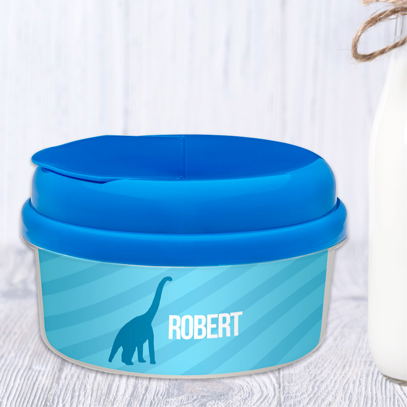 Dino And Me Blue Snack Bowl