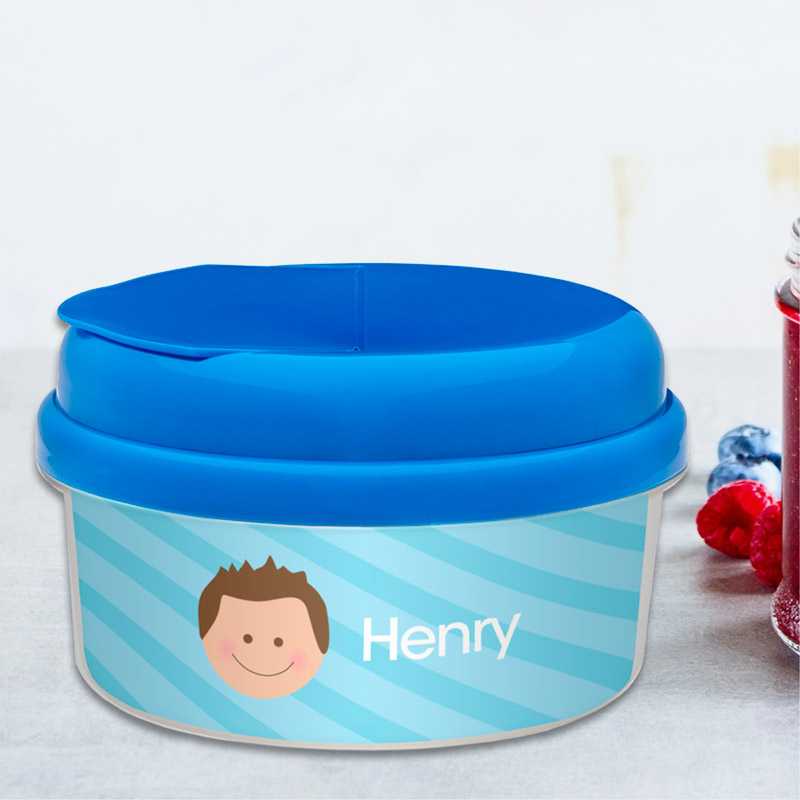 Just Like Me Boy Light Blue Snack Bowl