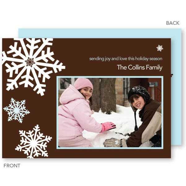 Snowflake Window Christmas Photo Cards
