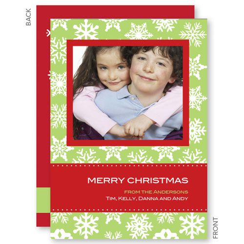 Snowflake Wallpaper Christmas Photo Cards