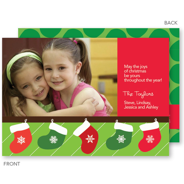 Merry Stockings Christmas Photo Cards