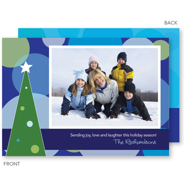 My Christmas In Blue Christmas Photo Cards