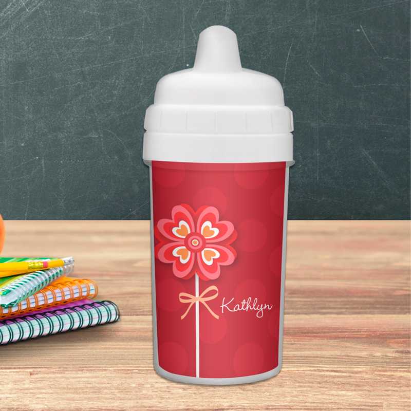 Lovely Heart Flower Sippy Cup