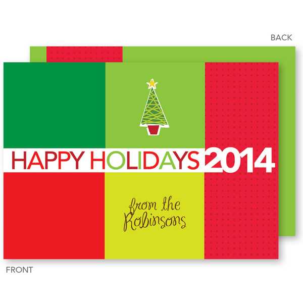 Colorful Blocks Christmas Cards