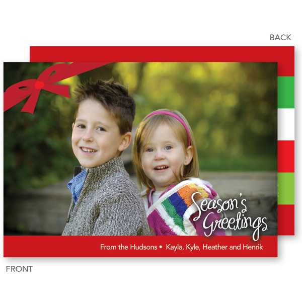 Simple Gift Christmas Photo Cards