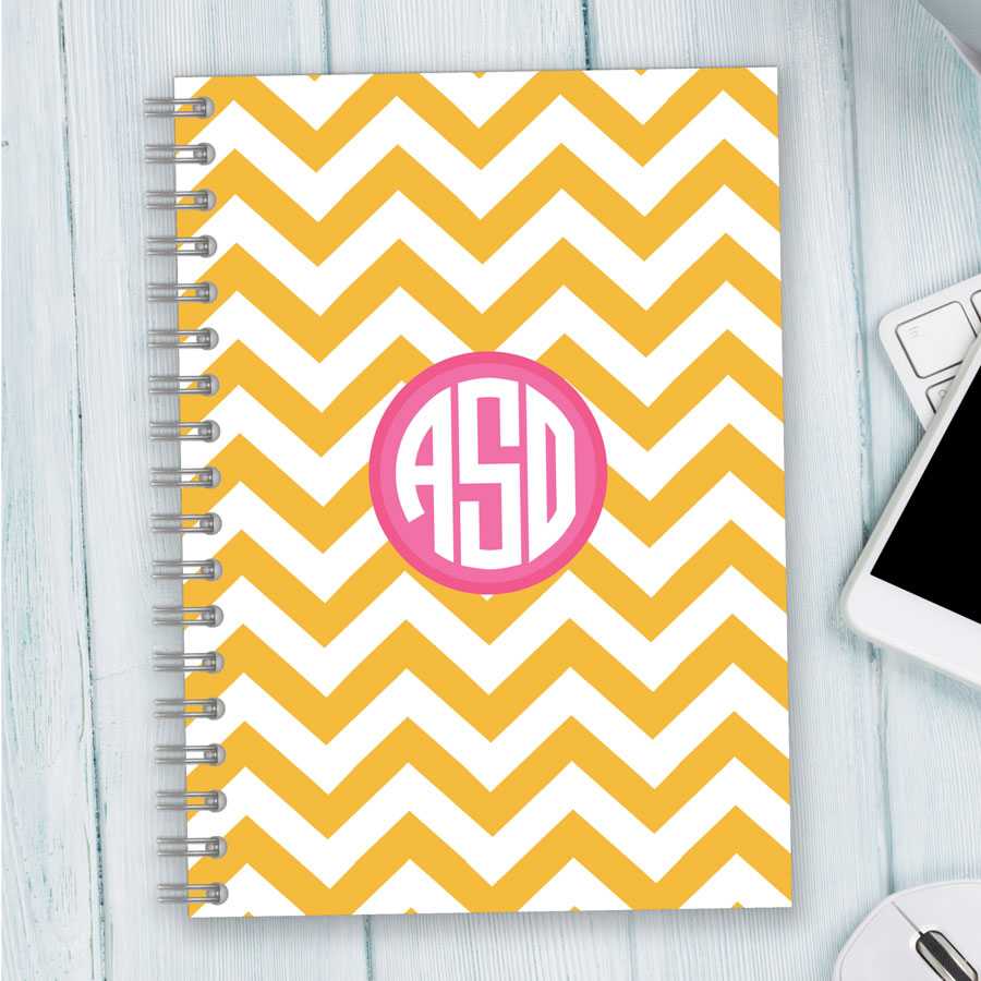 Chevron and Initials Writing Journal