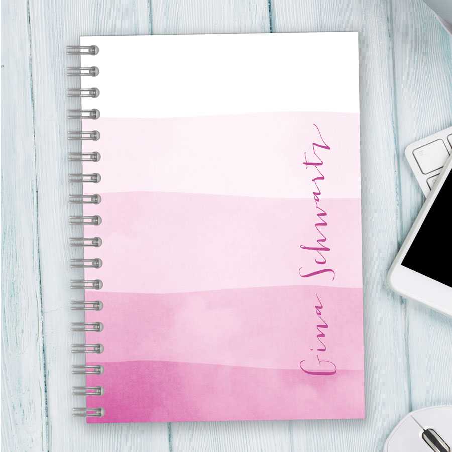 Watercolor waves journal