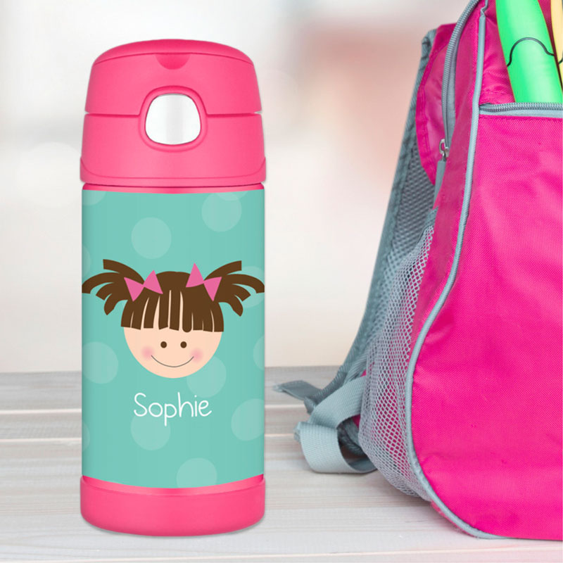Just Like Me Girl Aqua Kids Thermos Bottle