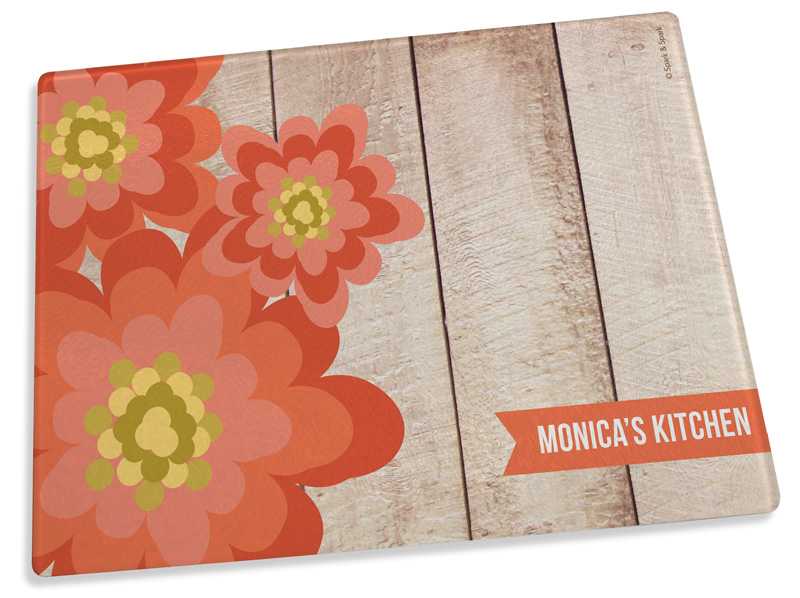 Rustic Flower Cutting Board