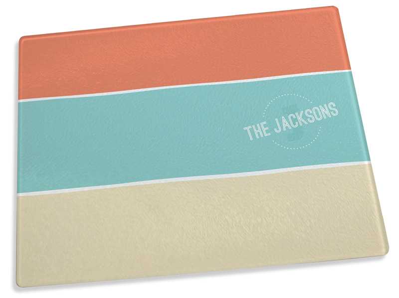 Orange Solid Wave Colors Cutting Board