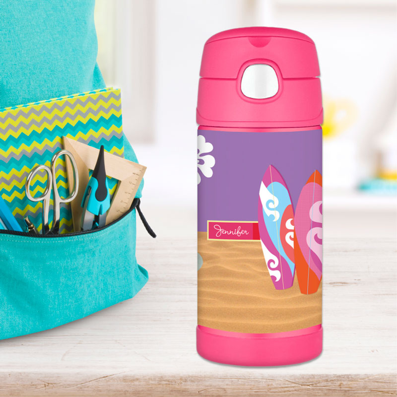 Surfing the Waves Thermos Bottle
