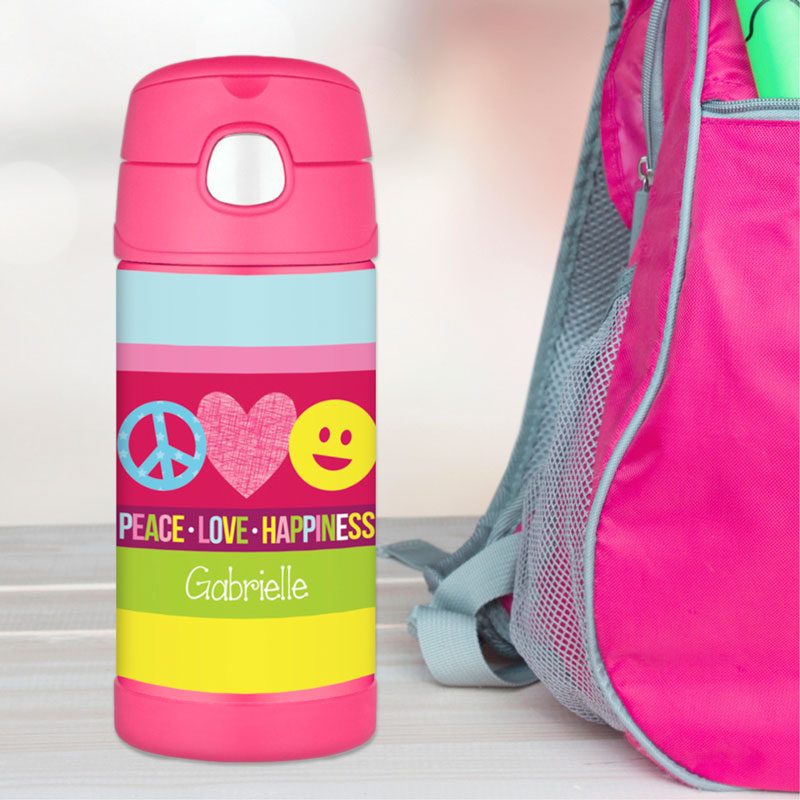 Peace & Love Signs Thermos Bottle