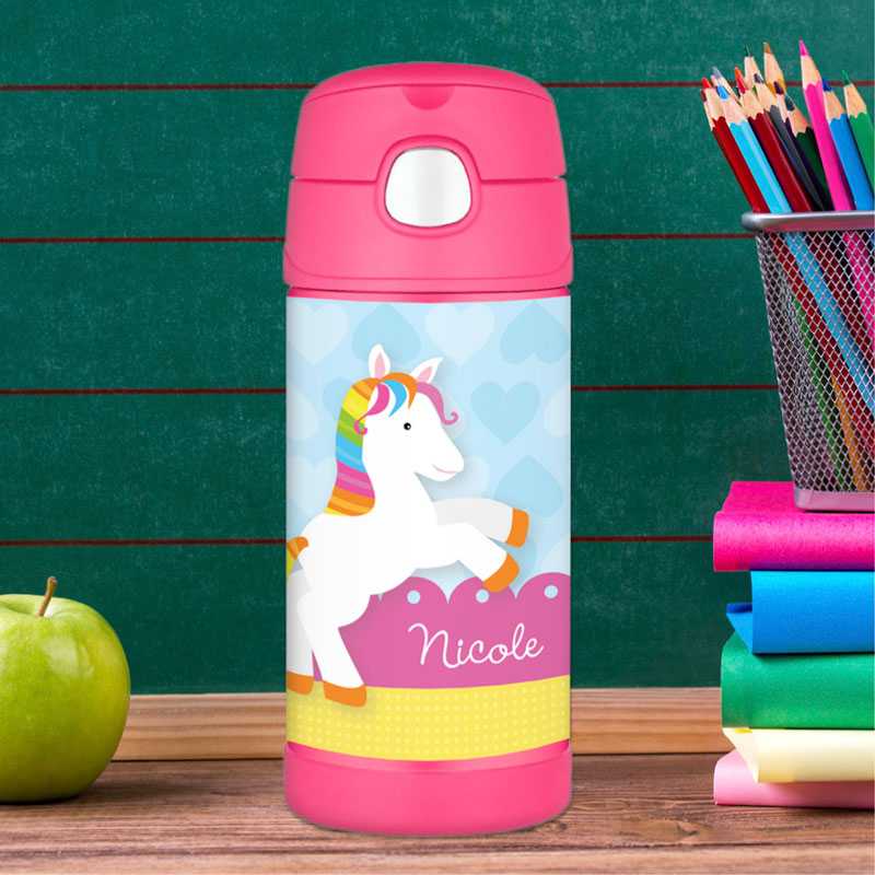 Cute Rainbow Pony Thermos Bottle