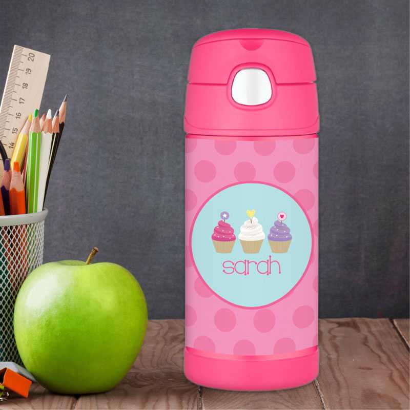 Three Sweet Cupcakes Thermos Bottle