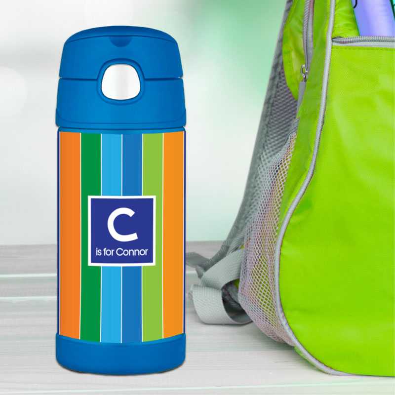 Bold Stripes Thermos Bottle
