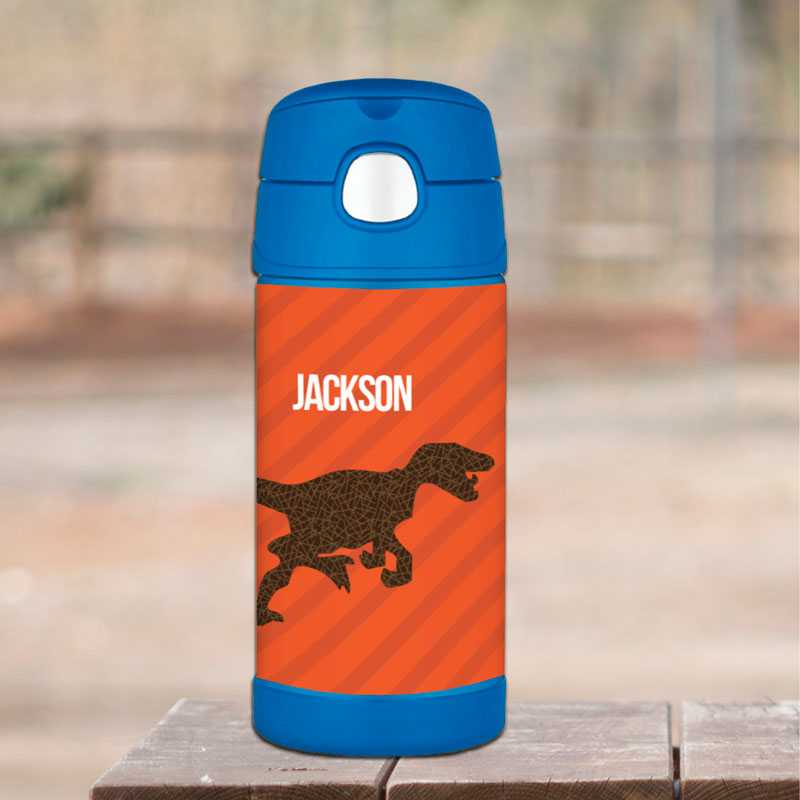 Dino and Me Orange Thermos Bottle