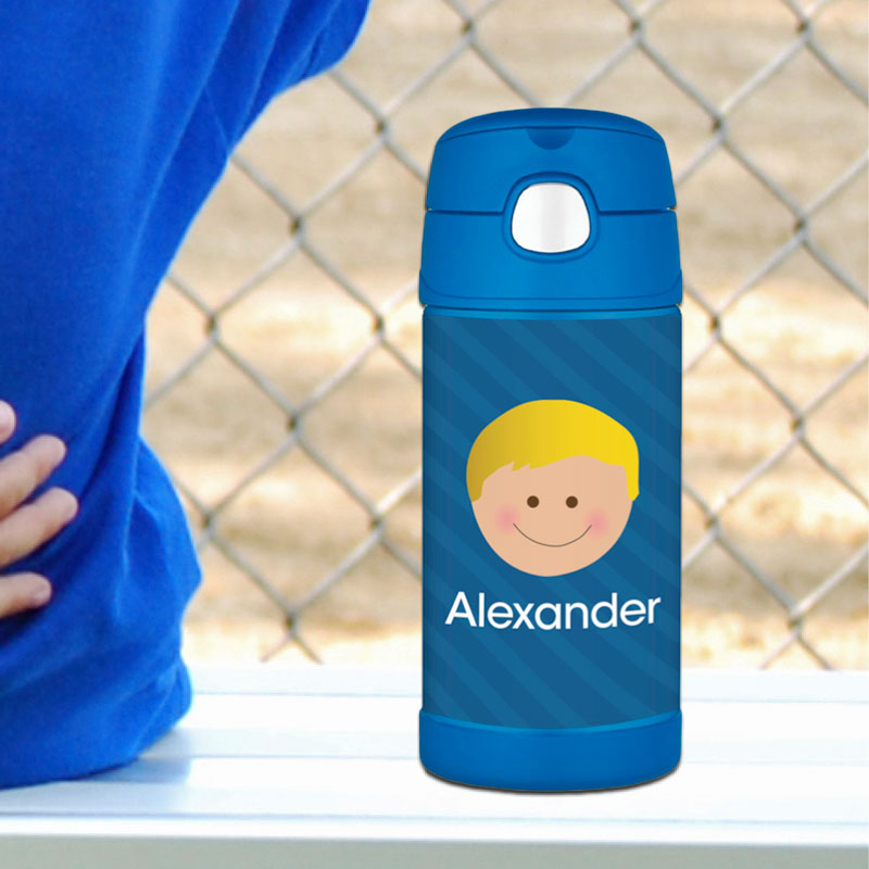 Just Like Me Boy Blue Thermos Bottle
