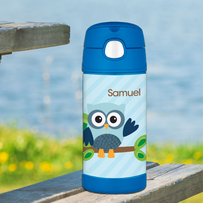Owl Be Yours Blue Thermos Bottle