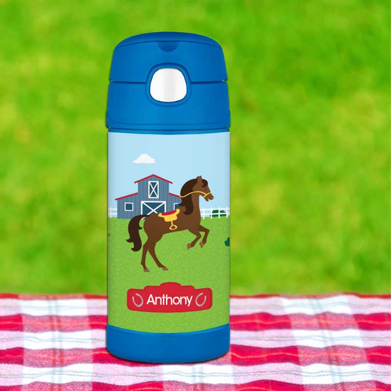 Cute Race Horse Thermos Bottle