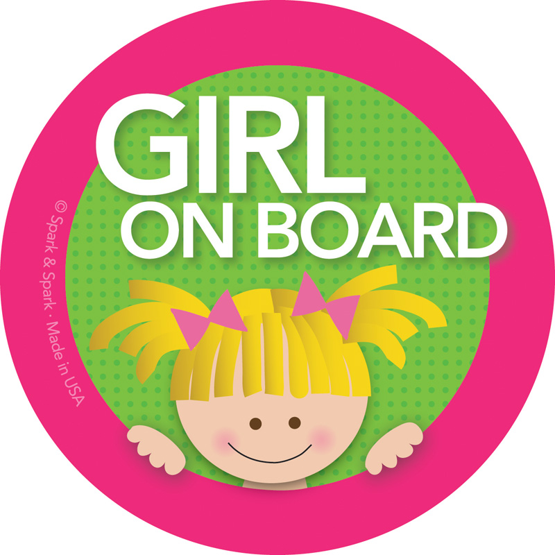 Girl Blonde Baby On Board Sticker