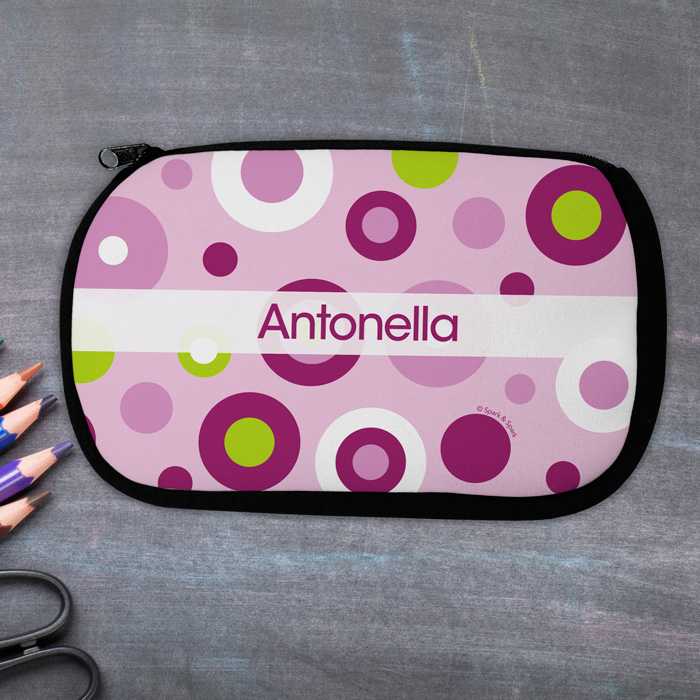 Circles and Circles Purple Pencil Case