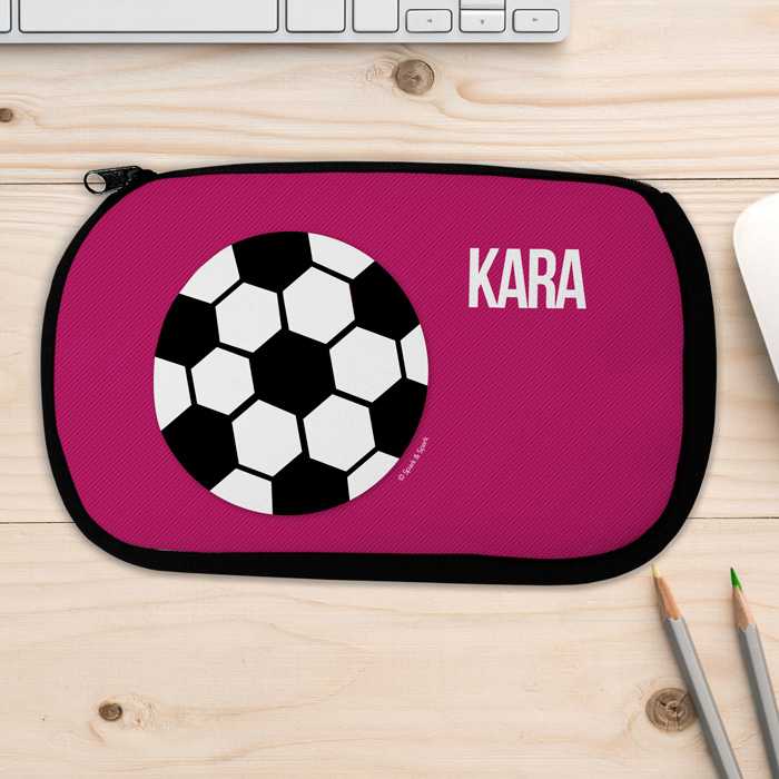 Girl Soccer Fan Purple Pencil Case