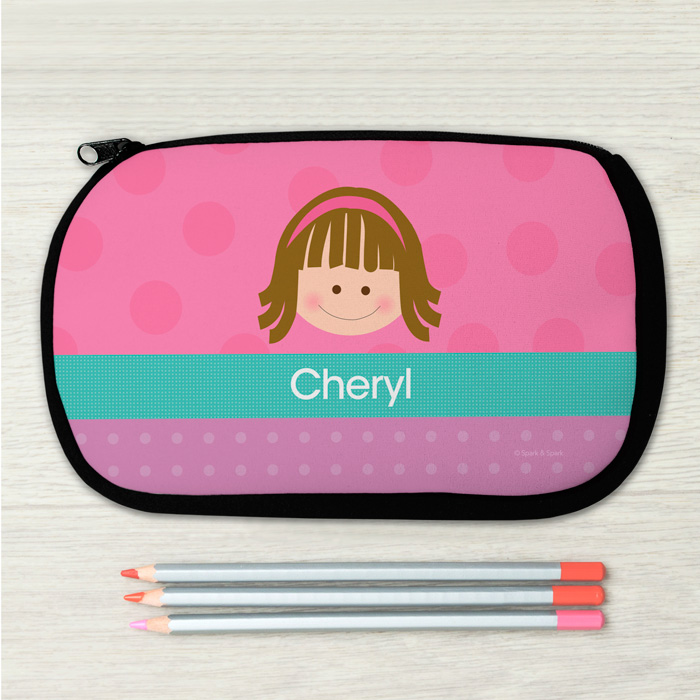 Just Like Me Girl Pink Pencil Case