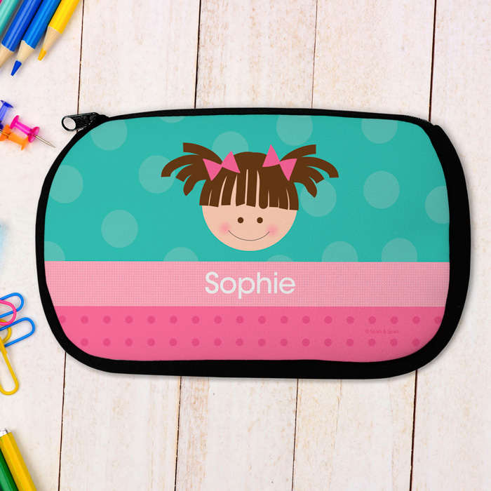 Just Like Me Girl Aqua Pencil Case