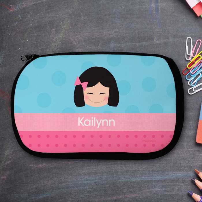 Just Like Me Girl Light Blue Pencil Case