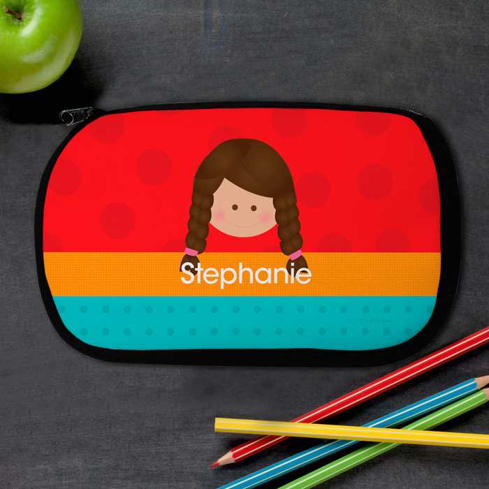 Just Like Me Girl Red Pencil Case